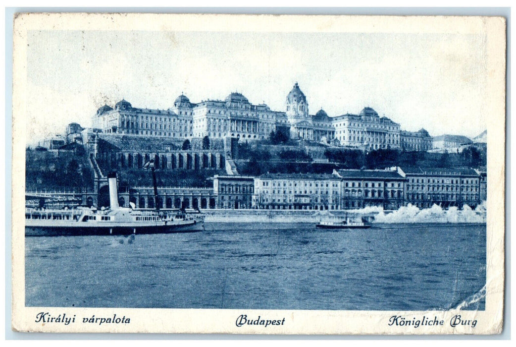 1929 Konigliche Burg Kiralyi Varpalota Royal Castle Budapest Hungary Postcard