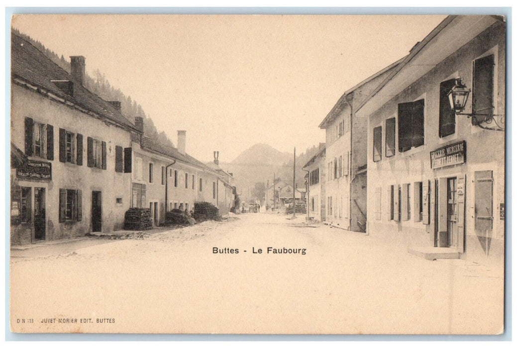 c1905 Road Scene Buttes Le Faubourg Paris France Antique Posted Postcard