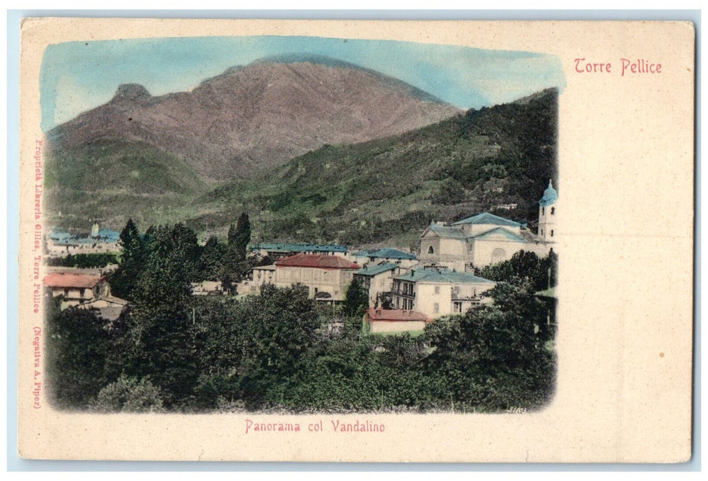 c1905 Mountain View Panorama Vandalino Torre Pellice Italy Antique Postcard