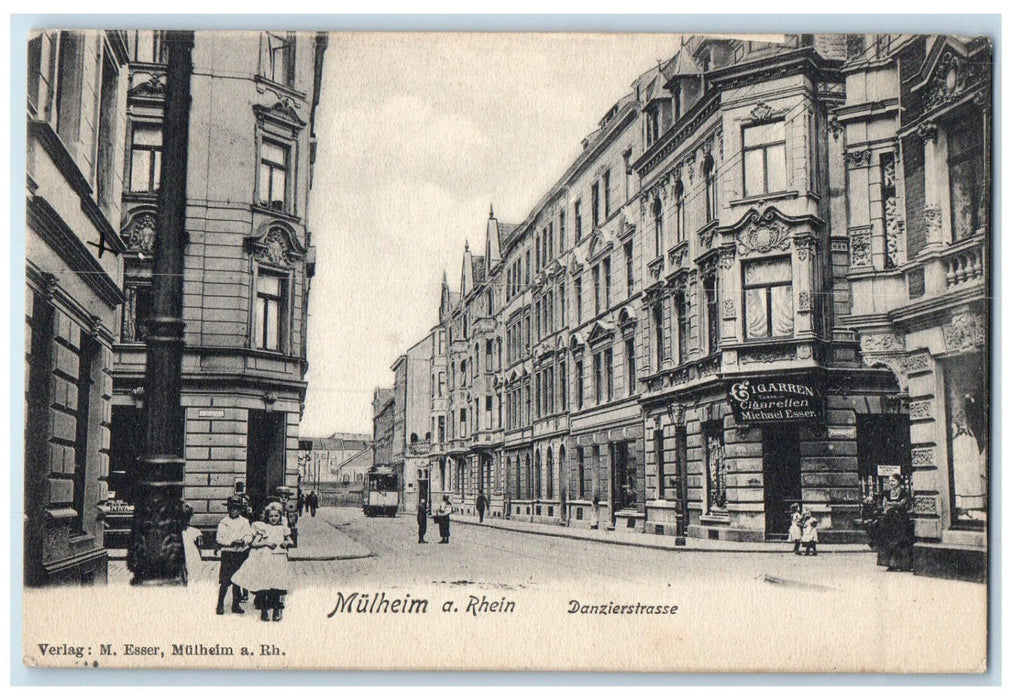 1907 Danzierstrasse Mulheim Rhein Cologne Germany Posted Antique Postcard