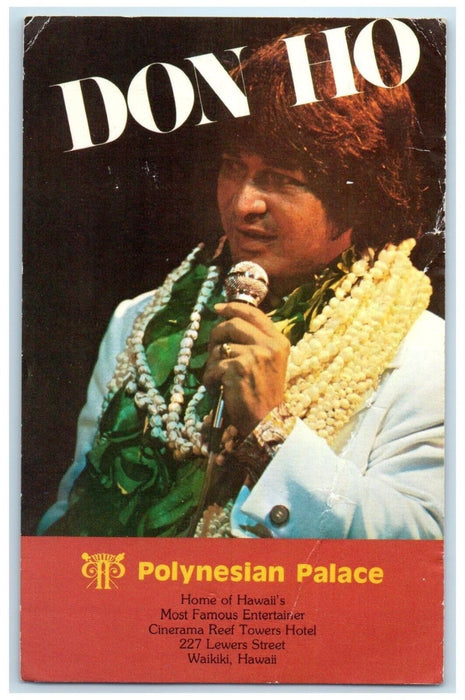 Don Ho Show Entertainer Polynesian Palace Waikiki Hawaii HI Vintage Postcard