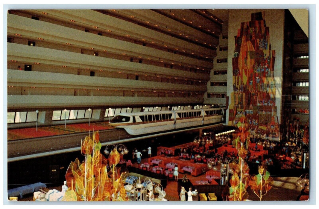 c1960 Grand Canyon Concourse Contemporary Resort Walt Disney World FL Postcard