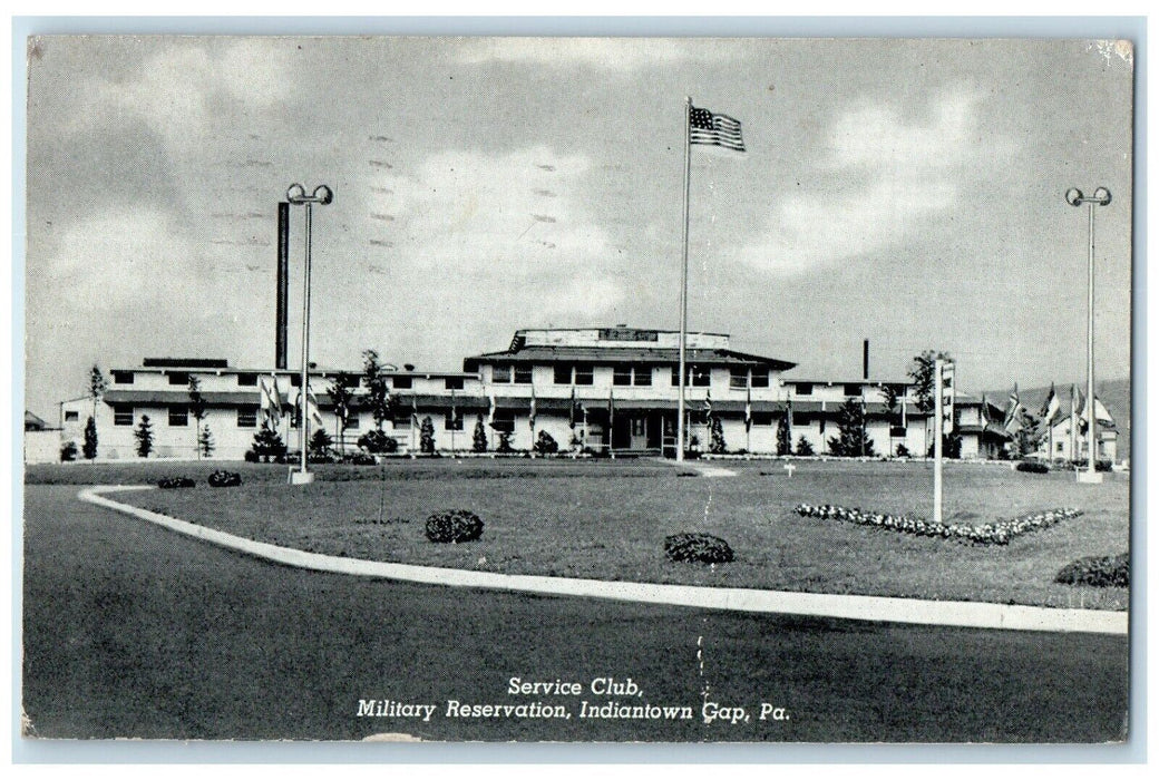 1945 View Of Service Club Military Reservation Indiantown Gap PA Posted Postcard