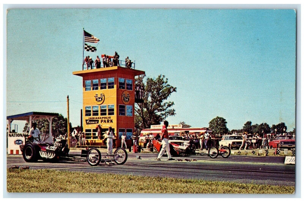 c1950's National Championship Drag Races Raceway Park Indianapolis IN Postcard