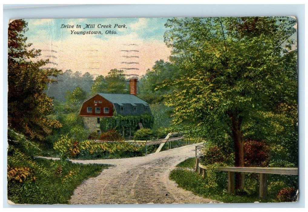 1911 Scenic View Drive Mill Creek Park Youngstown Ohio Antique Vintage Postcard