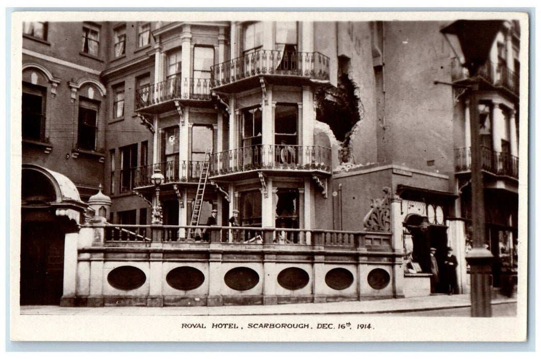 c1910's Royal Hotel Building Scarborough Canada WWI RPPC Photo Antique Postcard