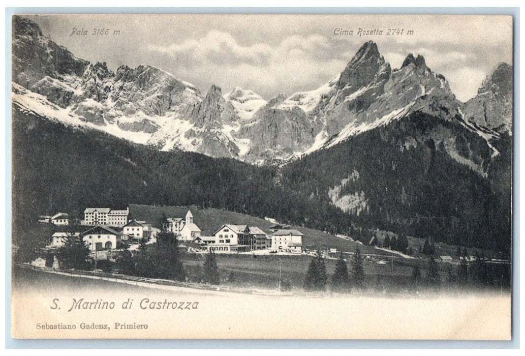 c1905 Cima Rosetta Pala S. Martino Di Castrozza Italy Unposted Postcard