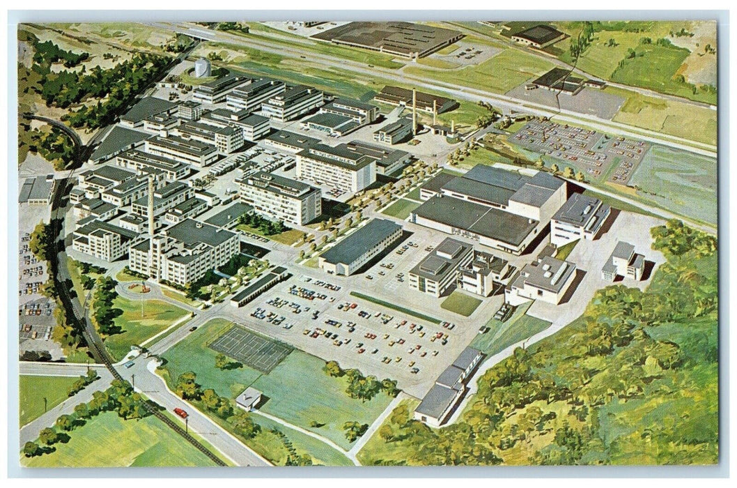 c1960 Hoffmann-La Roche Inc. Pharmaceuticals Exterior Nutley New Jersey Postcard