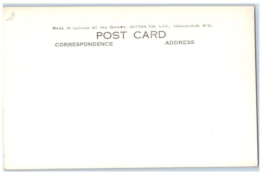 c1910's Mr. & Mrs. OH Partridge Ben My Chree BC Canada RPPC Photo Postcard