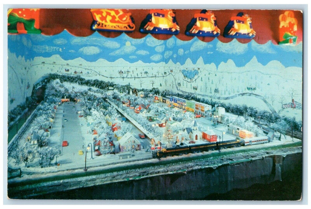 c1960 Penna Dutch Xmas Putz St. Polly Missmer Fort Lauderdale Florida Postcard