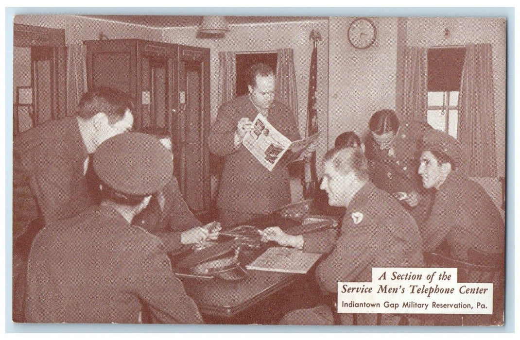 c1960 Service Men Telephone Center Indiantown Gap Military Reservation Postcard