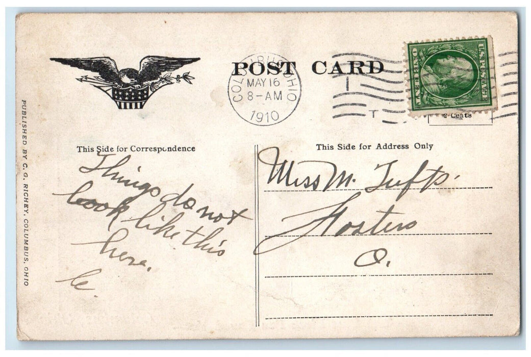 1910 Best Place I've Found Yet Columbus Ohio OH Vintage Antique Posted Postcard