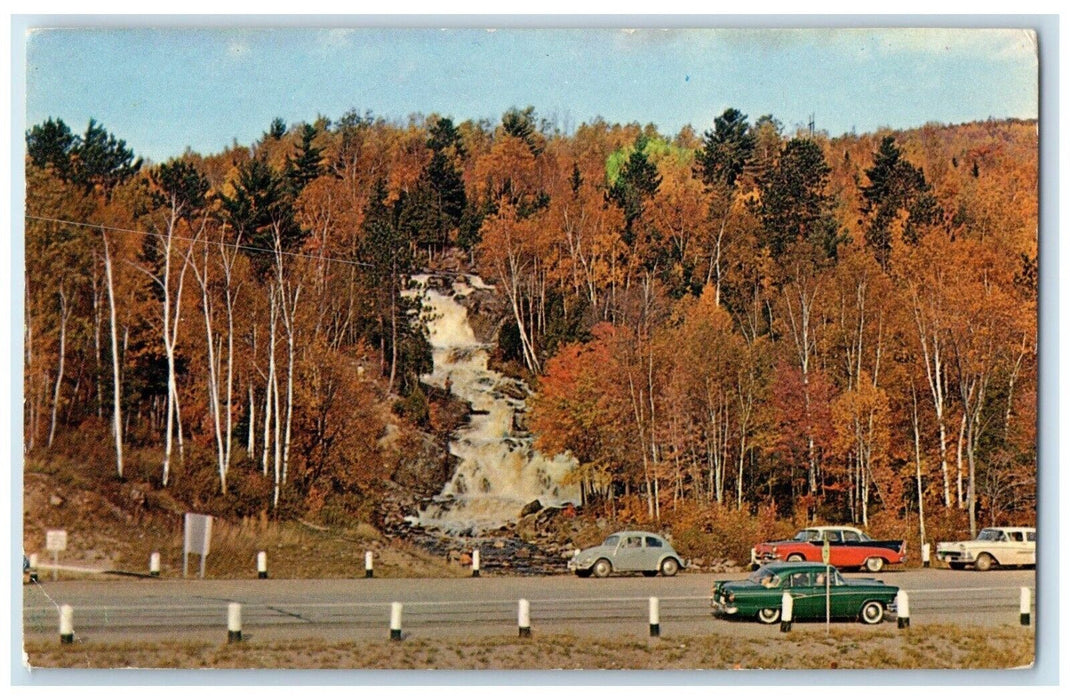 c1960 Duchesnay Sheeney Falls Trans-Canada Highway Bay Ontario Canada Postcard