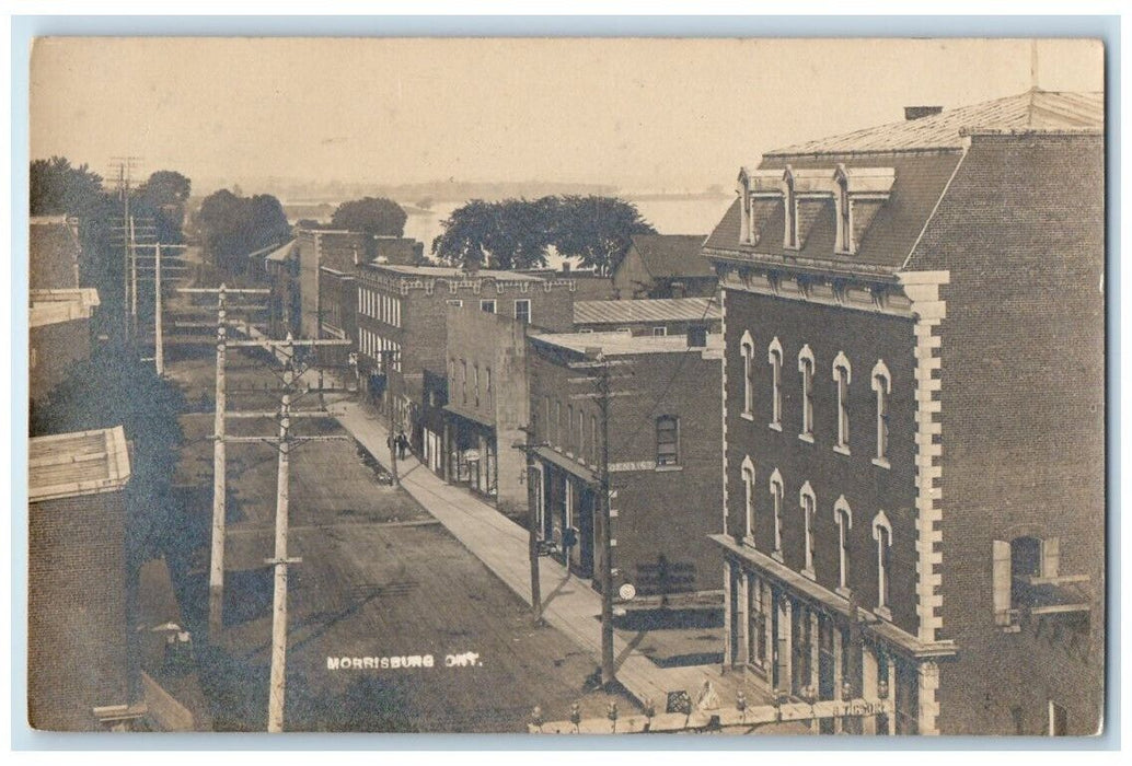 c1910's Street View Dentist Morrisburg Ontario Canada RPPC Photo Posted Postcard
