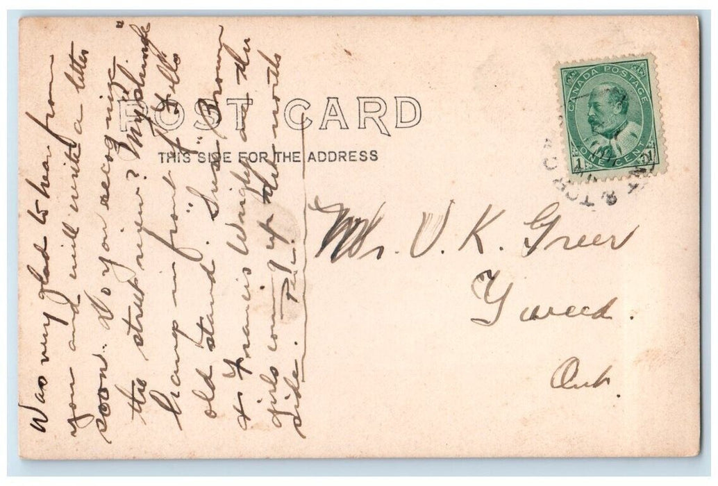 c1910's Street View Dentist Morrisburg Ontario Canada RPPC Photo Posted Postcard