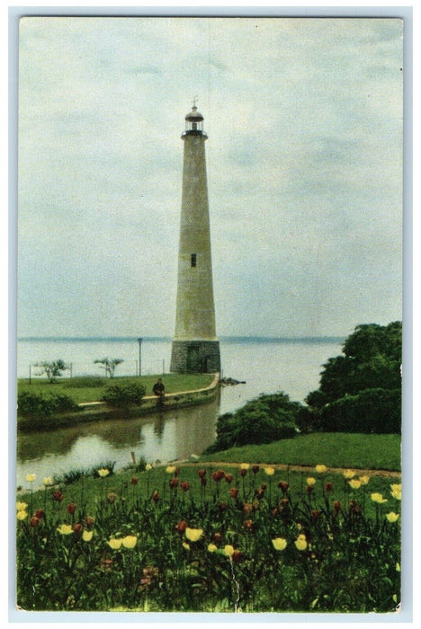 c1960 Lighthouse Grand Lake Lake Eddystone Grand Lake St. Marys Ohio OH Postcard