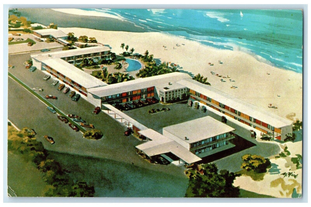 1960 Bird's Eye View Of Holiday Inn Riviera Dauphin Island Alabama AL Postcard