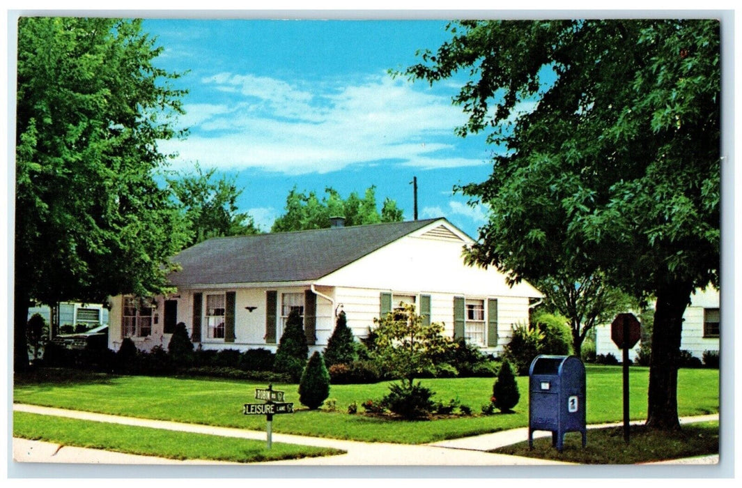 c1950's Bristol Village Waverly Ohio OH Retired Inflation Pinching Postcard