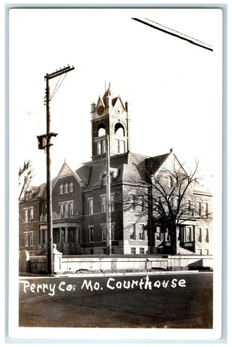 c1940's Court House Building Perry County Missouri MO RPPC Photo Postcard