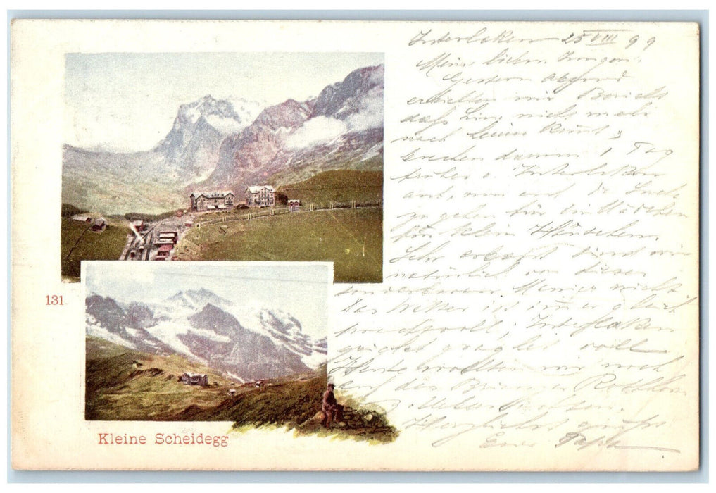 1899 Kleine Scheidegg Mountain Pass Canton of Bern Switzerland Postcard