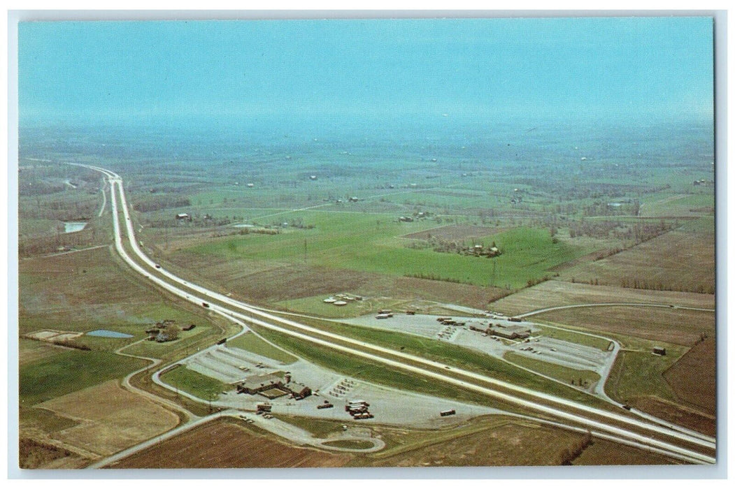 c1960's Aerial View Of Ohio Turnpike Youngstown Ohio OH Vintage Postcard