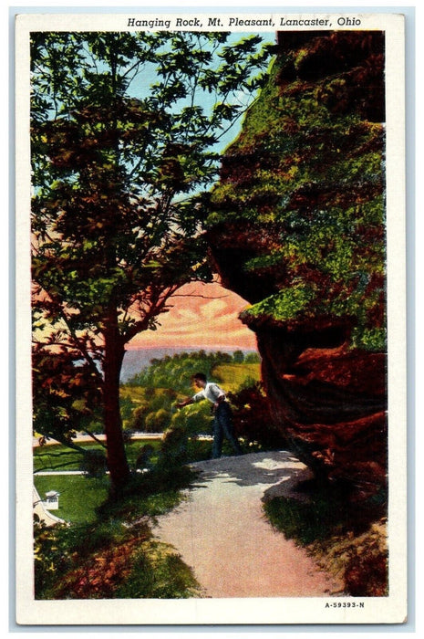 1944 View Of Hanging Rock Mt. Pleasant Lancaster Ohio OH Posted Vintage Postcard