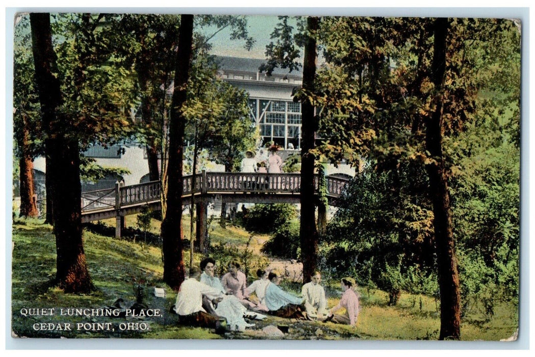 c1910's Quiet Lunching Place Cedar Point Ohio OH Unposted Antique Postcard