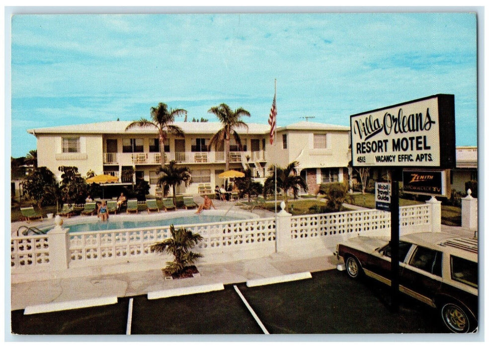 c1950's Villa Orleans Resort Motel Lauderdale By The Sea Florida FL Postcard
