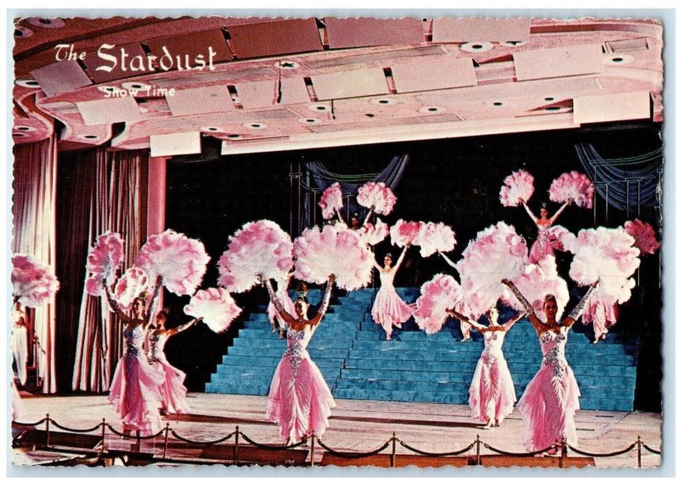 1976 The Stardust Hotel Show Time Girls Las Vegas Nevada NV Vintage Postcard