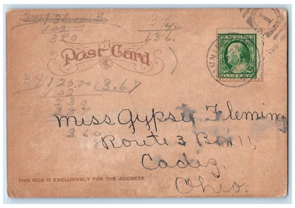 1919 Hans Christian Anderson Monument Lincoln Park Chicago Illinois IL Postcard