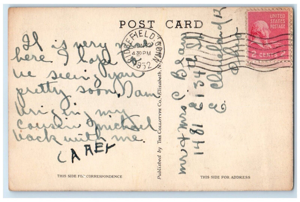 1952 Grounds & Drive Ridgefield Health Resort Ridgefield Connecticut CT Postcard