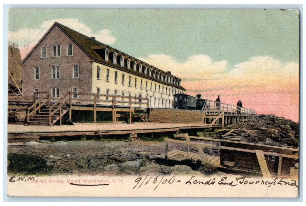 1906 Summit House Mount Exterior Building Washington New Hampshire NH Postcard