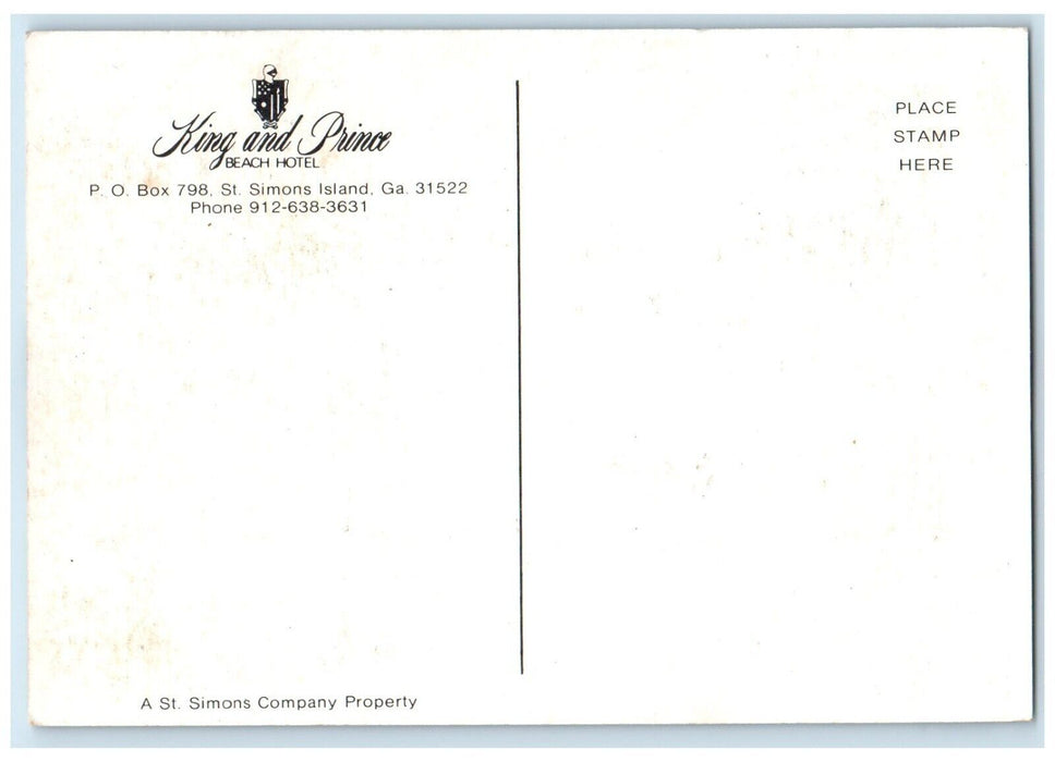 c1910's King And Prime Beach Hotel Building Simons Island Georgia GA Postcard