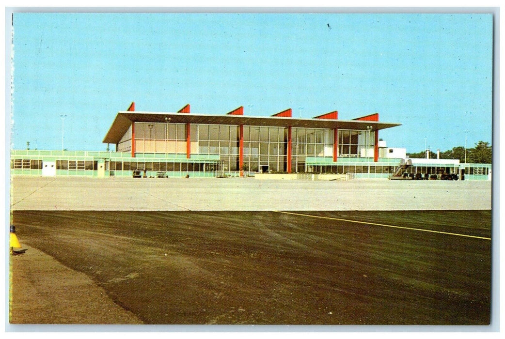 c1950's New Air Terminal Building Warwick Rhode Island RI Vintage Postcard