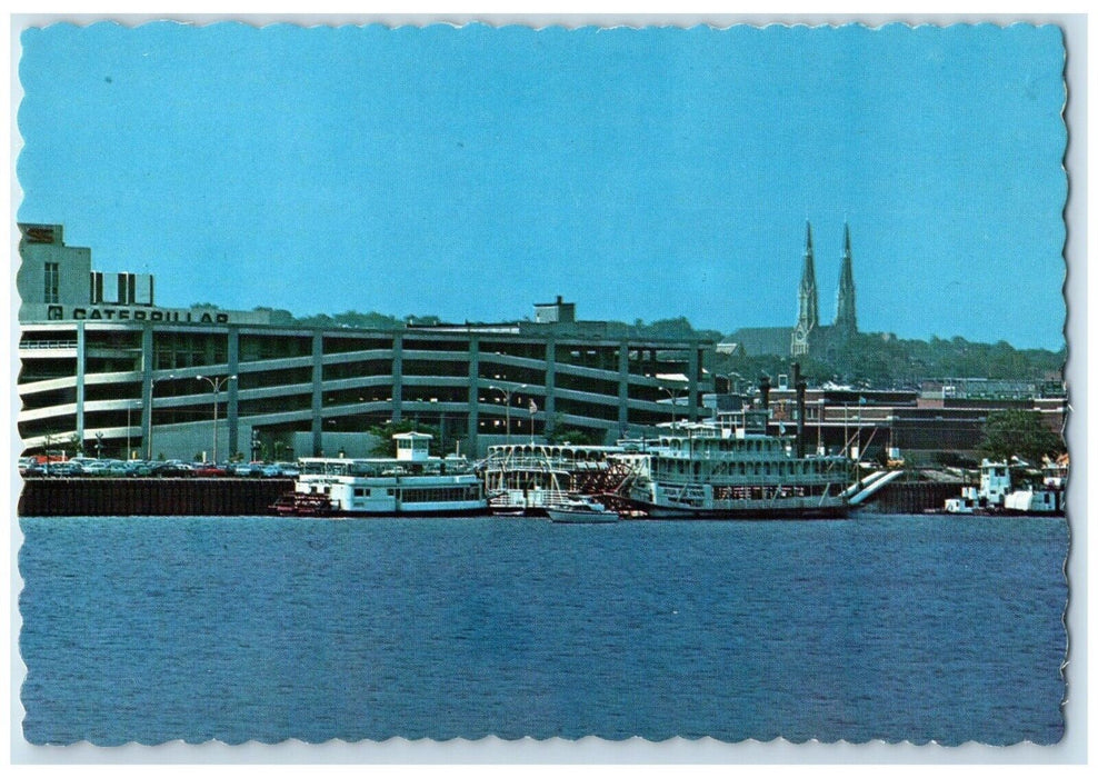 c1960's View Of The Julia Belle Swain Peoria Illinois IL, Steamer Ship Postcard