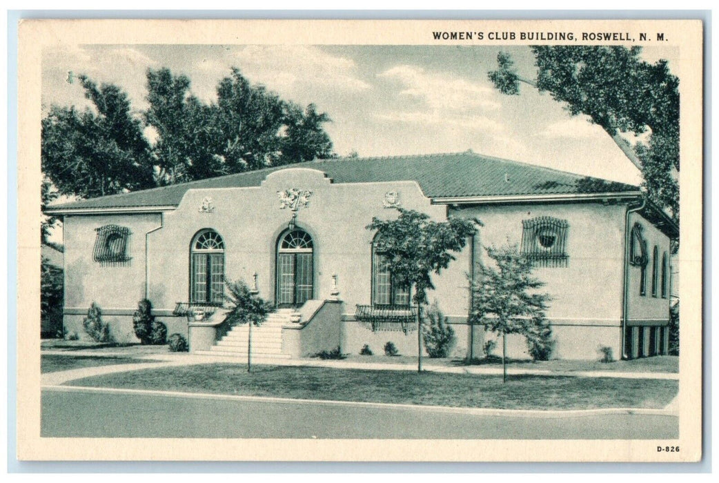 c1920 Exterior View Women Club Building Roswell New Mexico NM Unposted Postcard