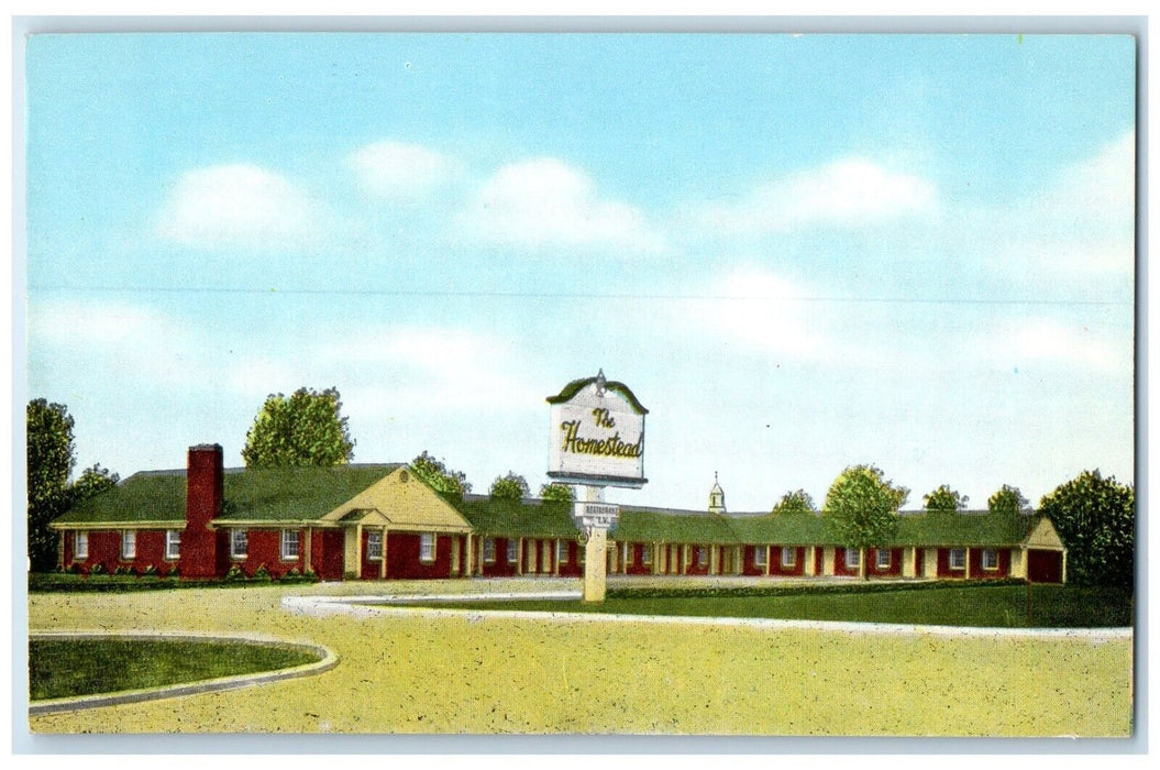 c1950's The Homestead Motel Roadside Columbus Ohio OH Unposted Vintage Postcard