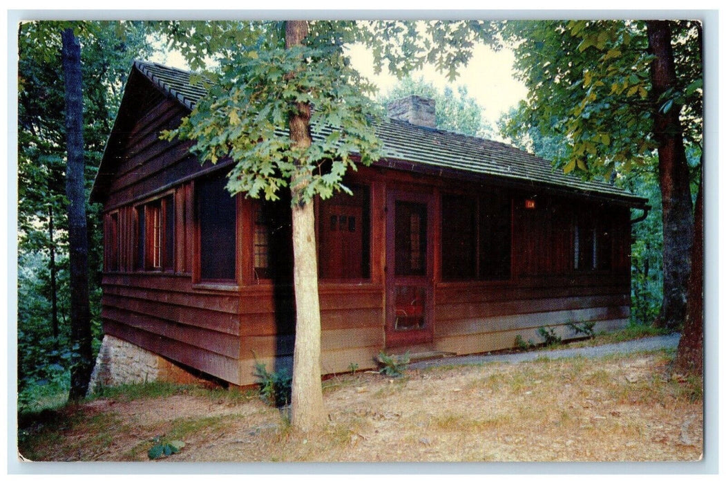 c1950's Lake Hope State Park Zaleski Ohio OH, Cabin Near Dining Lodge Postcard