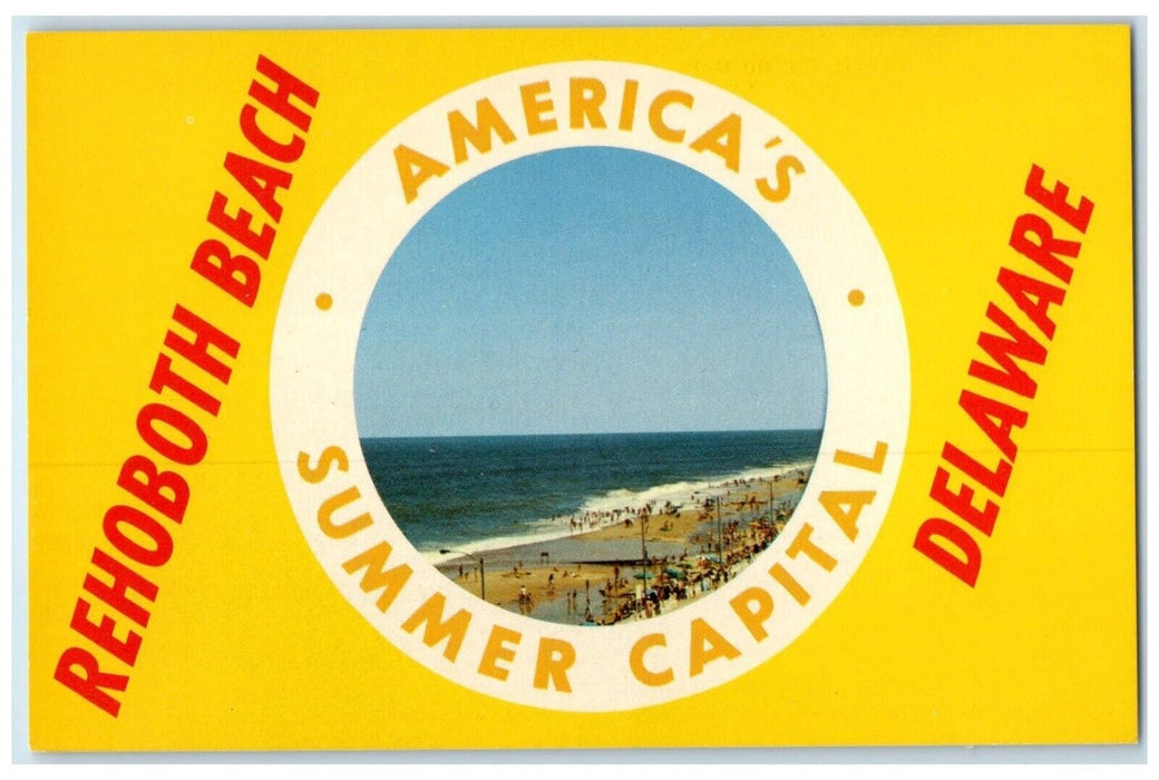 c1950's Rehoboth Beach America's Summer Capital Delaware DE Vintage Postcard