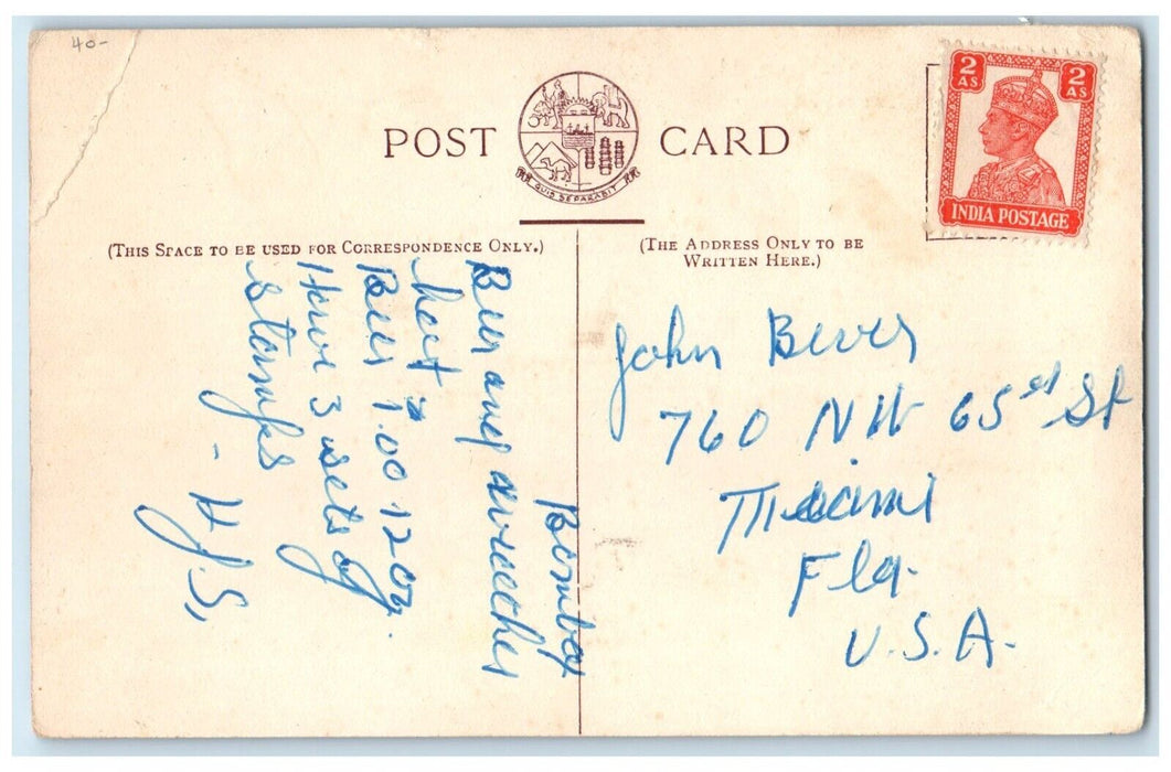 c1910's P & O R M S Kaisar I Hind Steamer Indian Mail Passenger Service Postcard
