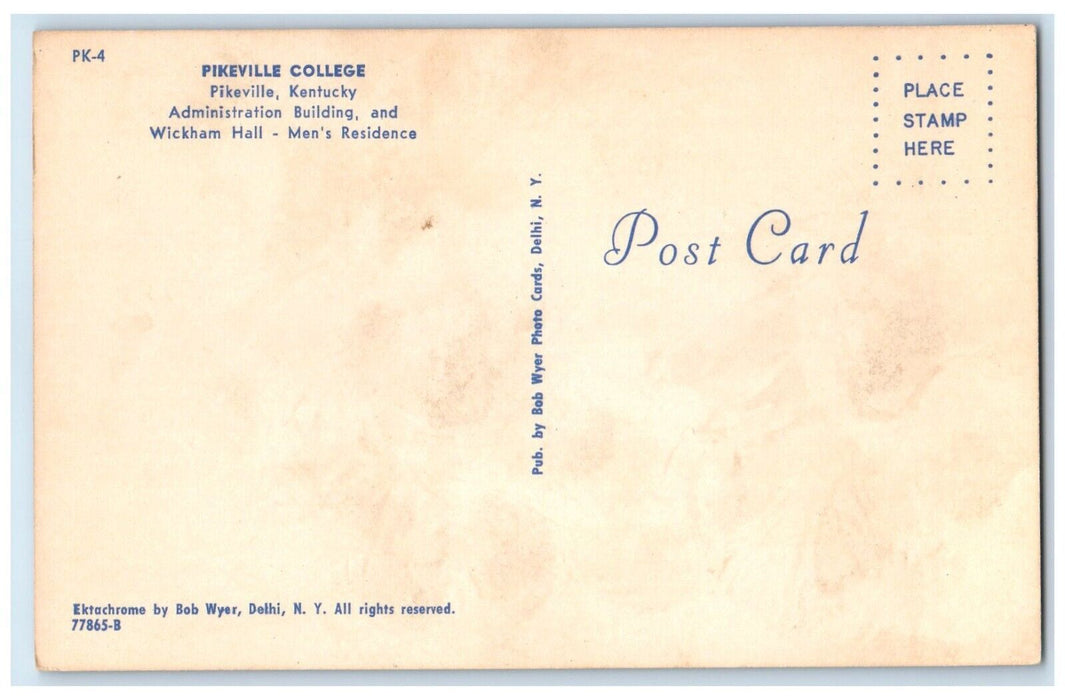 Pikeville College Administration Building And Wickham Hall Pikeville KY Postcard