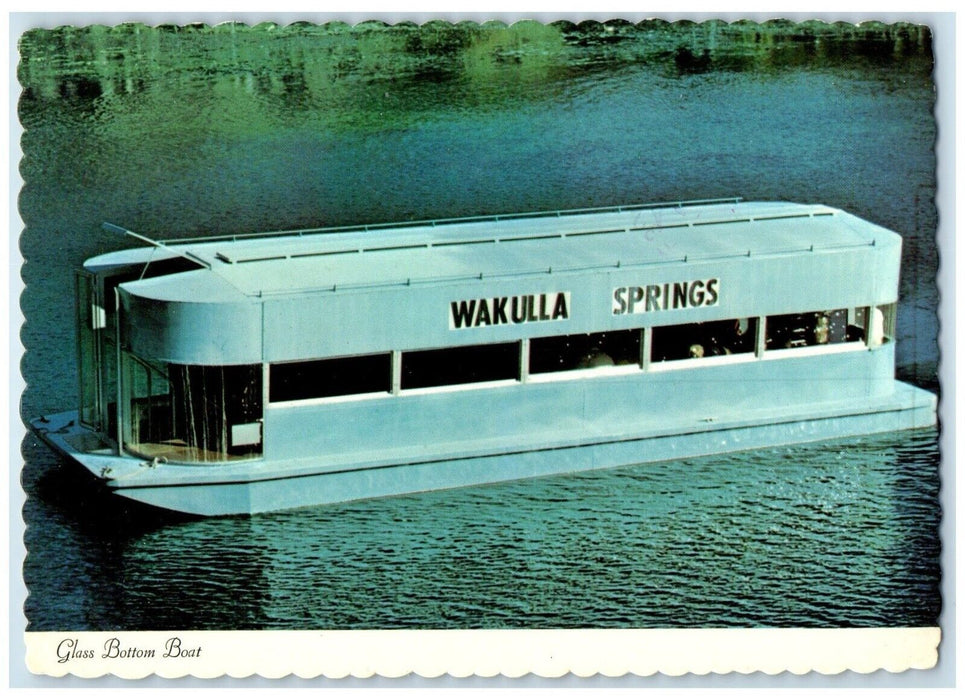 1981 Glass Bottom Boat Wakulla Springs And Lodge Wakulla Springs FL Postcard
