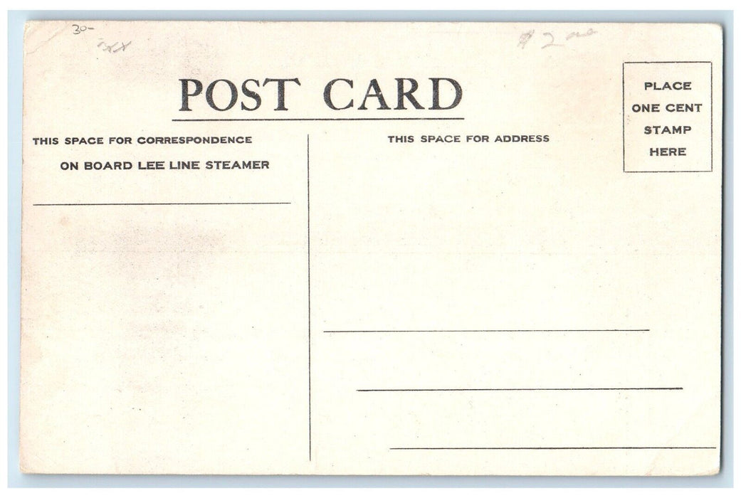 c1910's On Board James Lee Line Steamer Ship Unposted Antique Postcard
