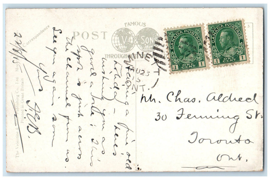 1915 Among The Islands Lake Rosseau Muskoka Lakes Canada Antique Postcard