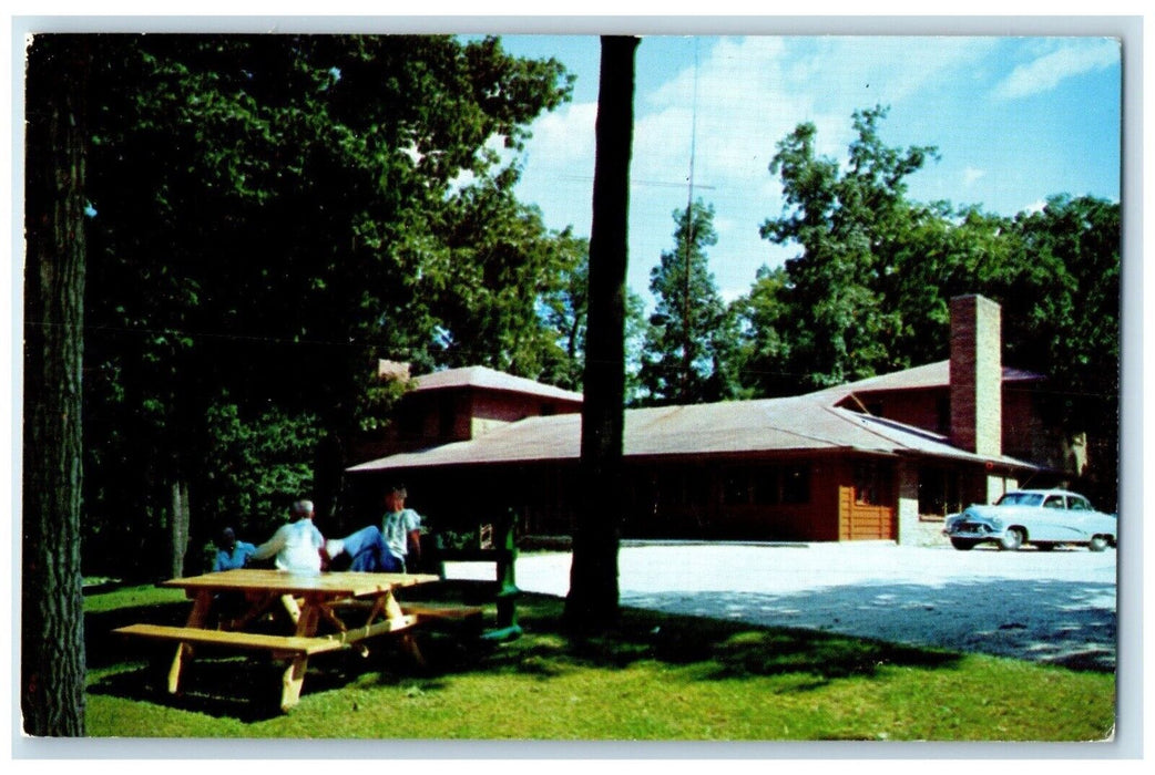 c1950's M E A Camp Car Battle Creek Michigan MI Unposted Vintage Postcard