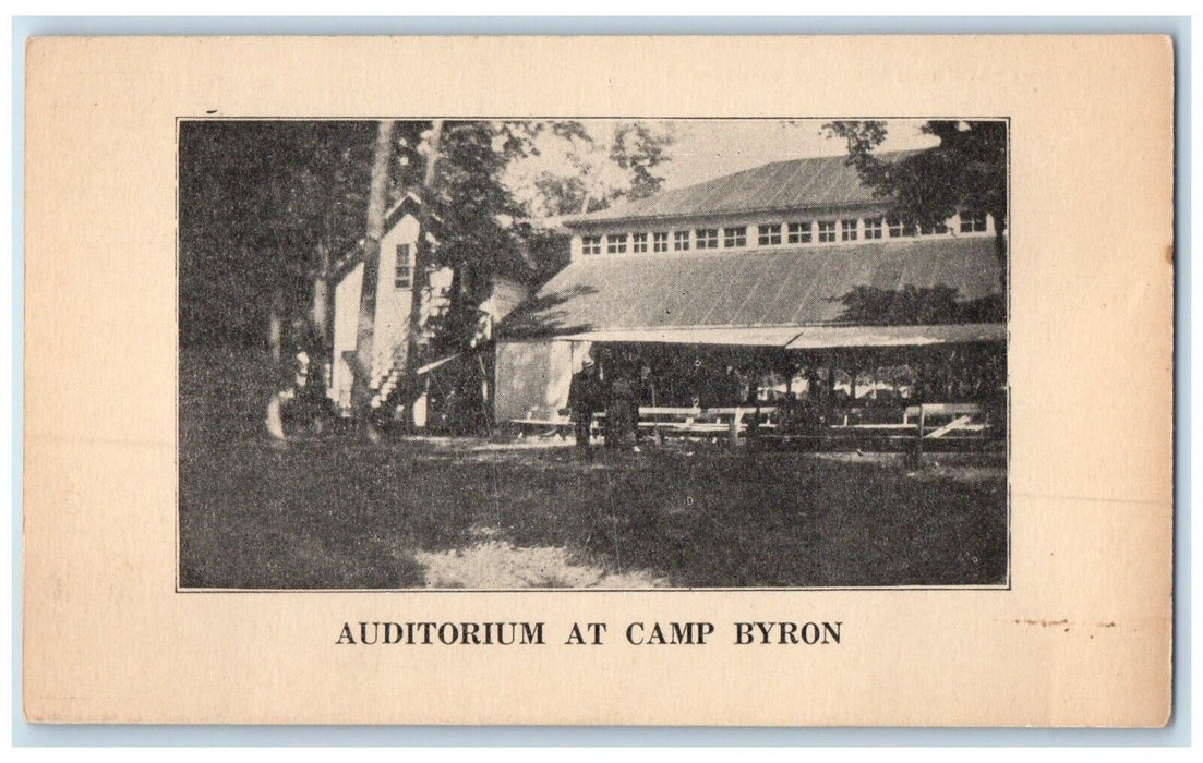 c1910's Auditorium At Camp Byron Oakfield Wisconsin WI Unposted Antique Postcard