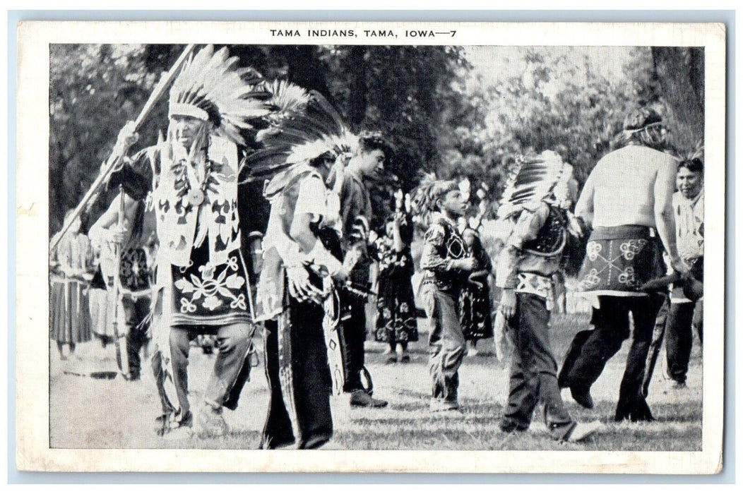 c1930's Tama Indians Native American Tama Iowa IA Unposted Vintage Postcard
