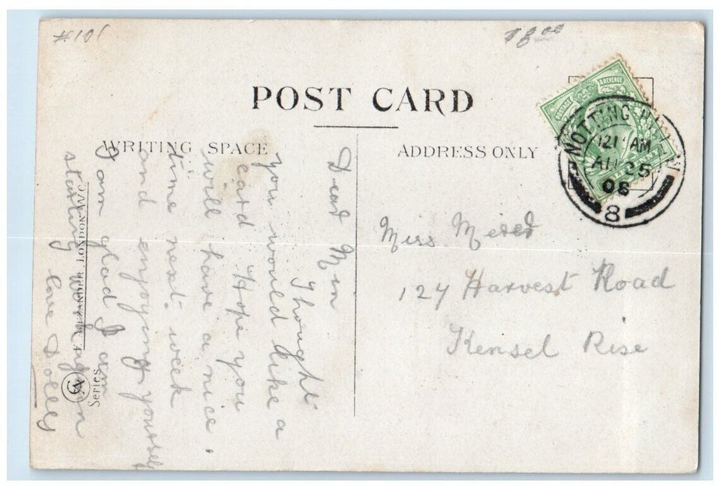 1908 Franco-British Expo Palace Of Women's Work London RPPC Photo Postcard