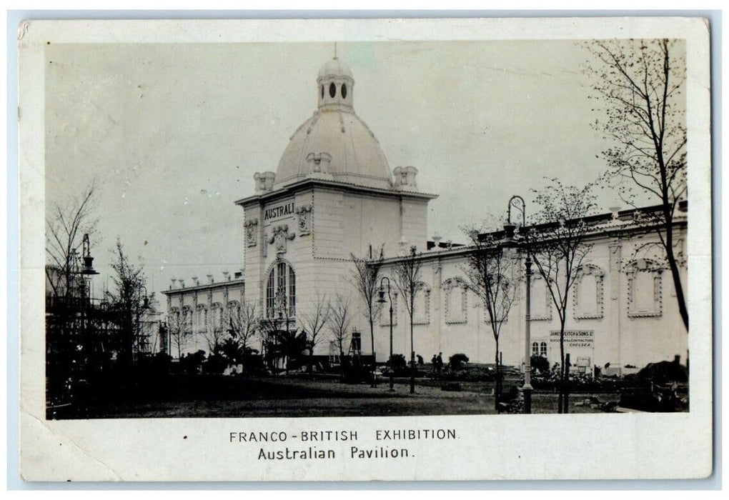 1908 Franco-British Exposition Australian Pavilion London RPPC Photo Postcard