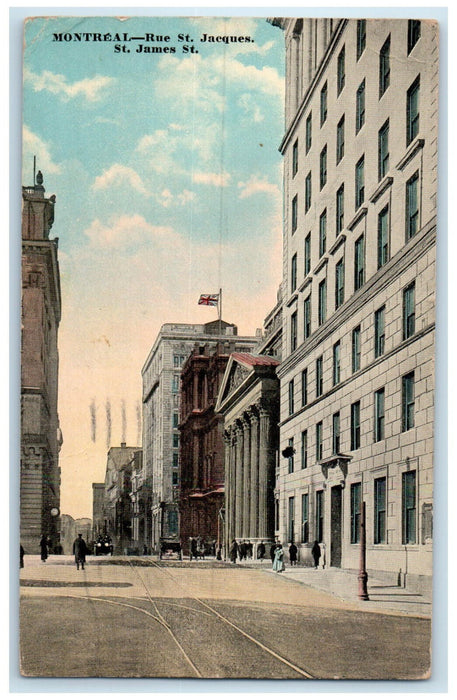 1920 St. Jacques Street St. James Street Montreal Quebec Canada Postcard